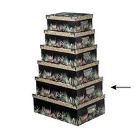 5Five Opbergdoos/box - zwart - L44 x B31 x H15 cm - Stevig karton - Junglebox 5Five Opbergdoos/box - zwart - L44 x B31 x H15 cm - Stevig karton - Junglebox