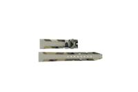 Horlogeband Burberry BU9132 Leder/Textiel Beige 18mm