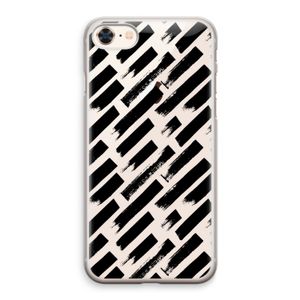 Zwarte vegen: iPhone 8 Transparant Hoesje