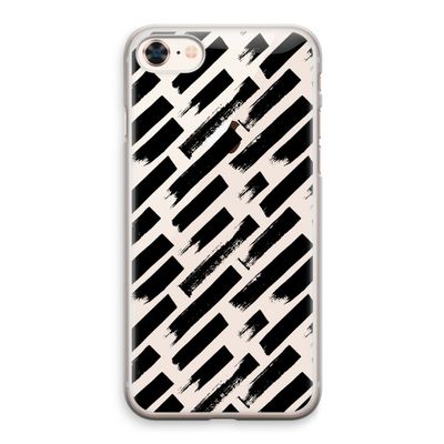 Zwarte vegen: iPhone 8 Transparant Hoesje