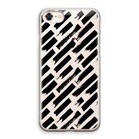 Zwarte vegen: iPhone 8 Transparant Hoesje