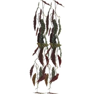 Bellatio Design kunstplant/hangplant slinger - 2x - Begonia - groen - 105 cm