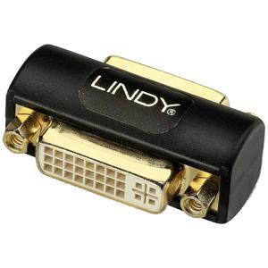 LINDY 41233 DVI Adapter [1x DVI-bus 24+5-polig - 1x DVI-bus 24+5-polig] Zwart