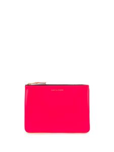 Comme Des Garçons Wallet portefeuille zippé colour block - Rose