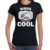 Dieren boomklever vogel t-shirt zwart dames - birds are cool shirt - thumbnail