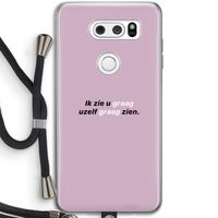 uzelf graag zien: LG V30 Transparant Hoesje met koord