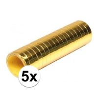 5x Serpentine rolletjes goudkleurig   -
