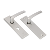 AMI veiligheidsbeslag 193*50 buiten profielcilinder 55 binnen blind + deurkruk 332 f1 deurdikte 38/42 mm - 821236