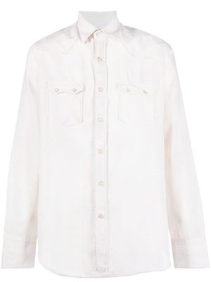 Lardini chemise rayée à poches à rabat - Tons neutres
