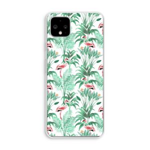 Flamingo bladeren: Pixel 4 XL Transparant Hoesje