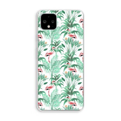 Flamingo bladeren: Pixel 4 XL Transparant Hoesje