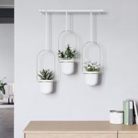 Umbra Hangende Bloempot Triflora Set van 3 stuks - Wit/Goud