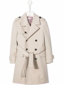 Thom Browne Kids trench à boutonnière croisée - Tons neutres