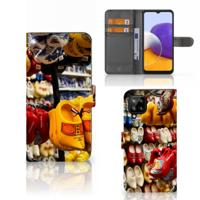 Samsung Galaxy A22 4G | M22 | Flip Cover | Klompen | Portemonnee hoesje