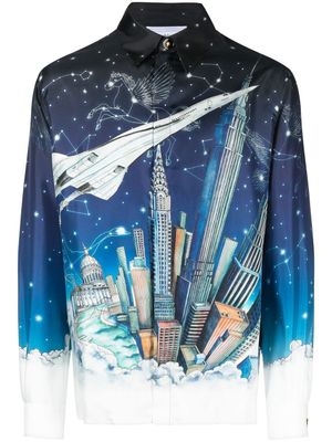 Casablanca chemise à imprimé graphique - 05 VOL DE NUIT