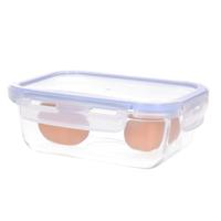 CM Vershoudbakje/lunchbox - luchtdicht - met clips - glas - 17 x 12 x 6 cm - 590 ml CM Vershoudbakje/lunchbox - luchtdicht - met clips - glas - 17 x 12 x 6 cm - 590 ml