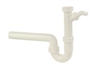 Kirchhoff Kunststof spoelbak buisvormige sifon, wit, 1 1/2"H x 40 mm, met 3/4" apparaataansluiting - 98831348