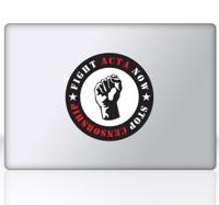 Sticker laptop Fight ACTA now