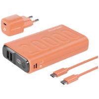 RealPower PB-20000 Power Pack Powerbank 20000 mAh Li-ion USB, USB-C Oranje - thumbnail