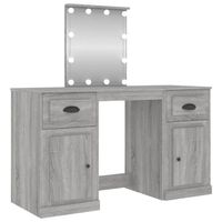 vidaXL Kaptafel met LED-verlichting 130x50x132,5 cm grijs sonoma eiken - thumbnail