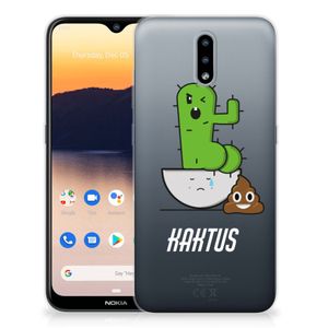 Nokia 2.3 Telefoonhoesje met Naam Cactus Poo