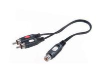 Vivanco 0.2m RCA Cable audio kabel 0,2 m Zwart - thumbnail