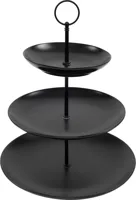 Cookinglife Etagère zwart ø 16, 21 & 26 cm - 3-laags - 32 cm hoog