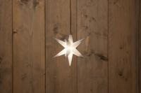 3D STER WIT 12CM / 1LED WARM WIT / 1,5M TRANSPARANT AANLOOPSNOER / 3XAA B.O WITH 6/18H TIMER / PET BOX - Annas collection