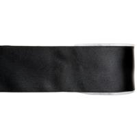 Satijn Sierlinten - zwart - glanzend - breed 25 mm - Lengte 25 meter - cadeau inpakken - versieren