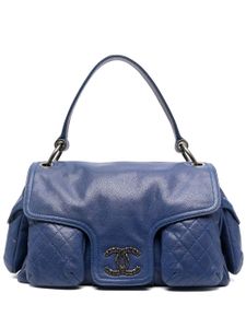 CHANEL Pre-Owned grand sac à main à matelassage losanges (2009-2010) - Violet