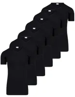 Beeren 6 stuks - heren T-shirts zwart Extra lang - thumbnail