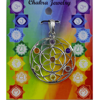 Chakra Mandala Hanger Messing Verzilverd - thumbnail