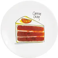 Blond Amsterdam gebaksbordje aardewerk carrot cake 18x1.5cm multi