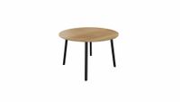 Tafel 9311 rond - 80 cm. - Zwart - Toscaans noten - Beuken donker - thumbnail