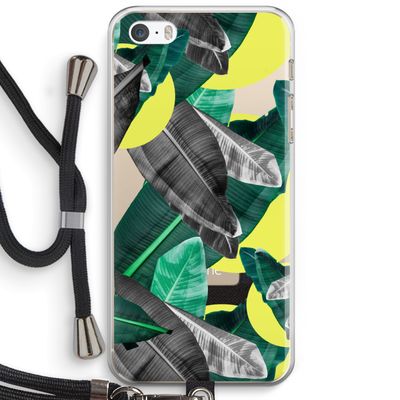 Fantasie jungle: iPhone 5 / 5S / SE Transparant Hoesje met koord
