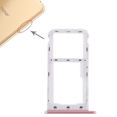 SIM-kaart lade + SIM-kaart lade/micro SD-kaart voor Huawei genieten 7 (roze)