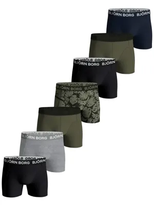 7-Pack jongens boxershorts - Green Jungle - Multipack katoenen jongens onderbroeken