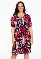 Yoek Jurk met pofmouwen AMELIA | Blauw | Maat 38/40