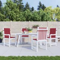 VidaXL Tuinstoelkussens 4 st 100x50x3 cm oxford stof wijnrood