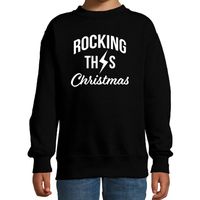 Rocking this Christmas foute Kerstsweater / Kersttrui zwart voor kinderen - thumbnail