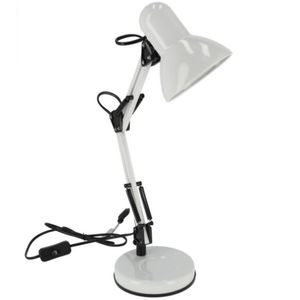 Witte bureaulamp/tafellamp 37 x 15 x 42 cm
