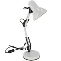 Witte bureaulamp/tafellamp 37 x 15 x 42 cm - thumbnail