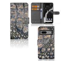 Google Pixel 7 | Telefoonhoesje | Met pasjeshouder | Krokodillenprint