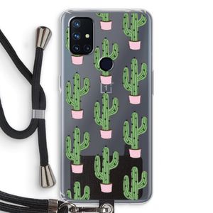Cactus Lover: OnePlus Nord N10 5G Transparant Hoesje met koord