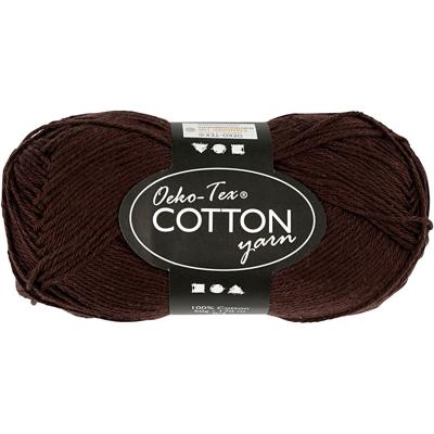 Creativ Company Katoengaren, donkerbruin, 50gr, 170m
