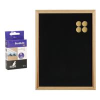 Zeller Krijtbord met magneten - 12x krijtjes - 30 x 40 cm