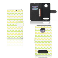 Motorola Moto Z2 Force Telefoon Hoesje Waves Yellow - thumbnail