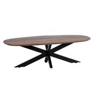 Giga Meubel - Salontafel Jordan Bruin Deens Ovaal 130cm - thumbnail