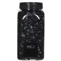 Mica decoratie stenen/kiezels zwart 1 kg/kilo   -