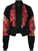 Undercover veste en maille à rose imprimée - Noir